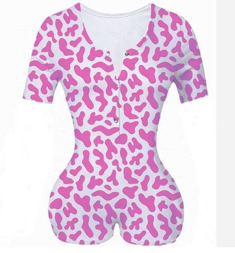 Sexy Women Bodysuit Playsuit Short Romper Jumpsuit Sleepwear - Mubimart