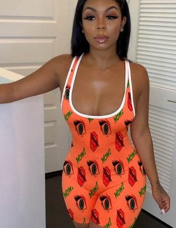 Sexy Women Bodysuit Playsuit Short Romper Jumpsuit Sleepwear - Mubimart