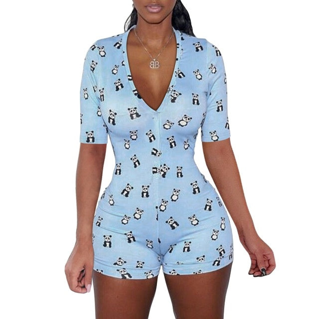 Sexy Women Bodysuit Playsuit Short Romper Jumpsuit Sleepwear - Mubimart -  