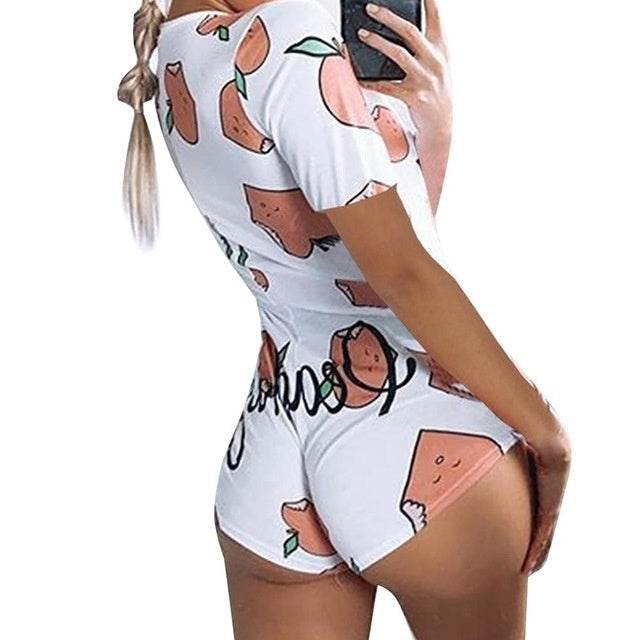 Sexy Women Bodysuit Playsuit Short Romper Jumpsuit Sleepwear - Mubimart