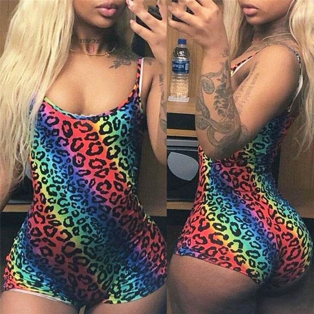 Sexy Women Bodysuit Playsuit Short Romper Jumpsuit Sleepwear - Mubimart