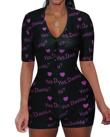Sexy Women Bodysuit Playsuit Short Romper Jumpsuit Sleepwear - Mubimart