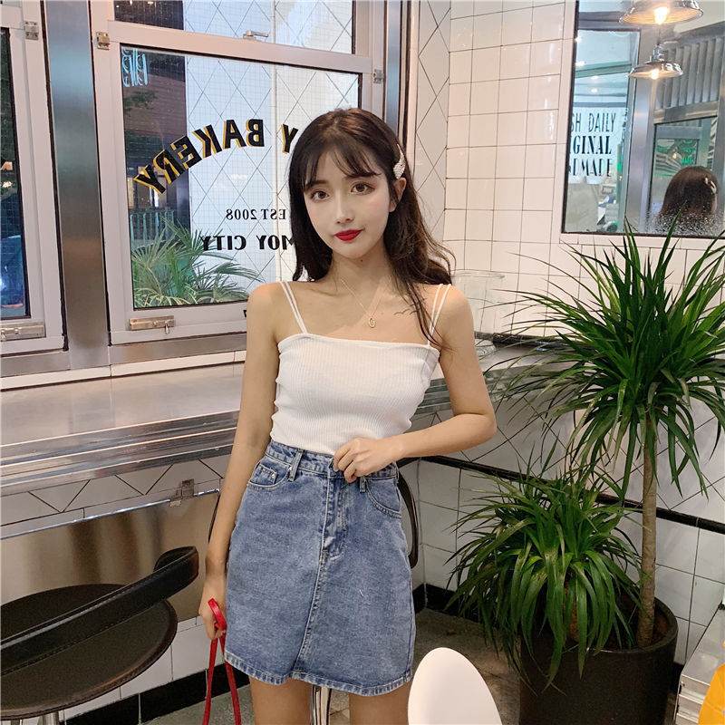 Women's Knitted Bottoming Top Camisole - Mubimart
