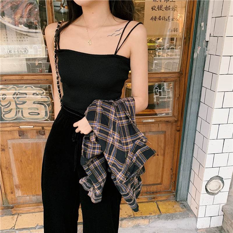 Women's Knitted Bottoming Top Camisole - Mubimart