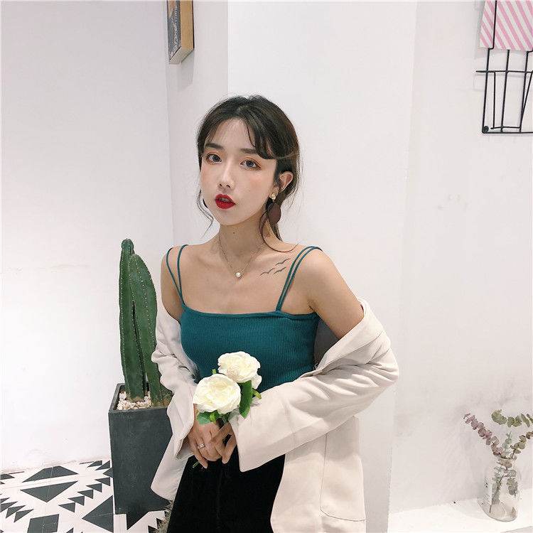 Women's Knitted Bottoming Top Camisole - Mubimart