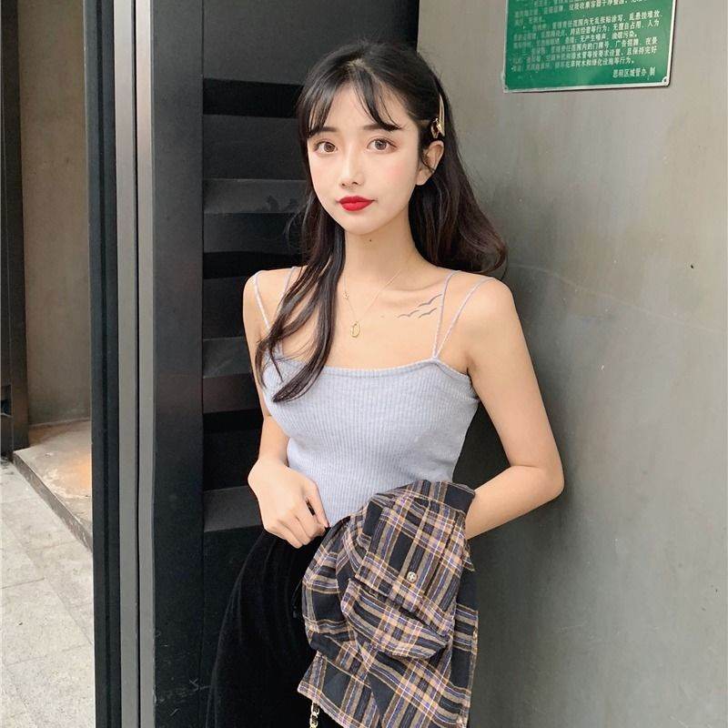 Women's Knitted Bottoming Top Camisole - Mubimart