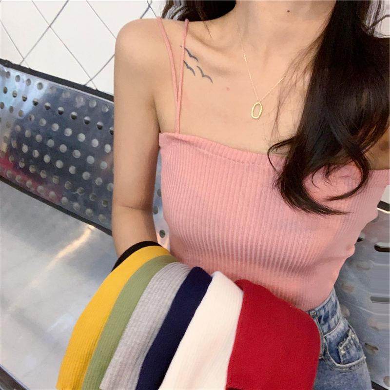 Women's Knitted Bottoming Top Camisole - Mubimart