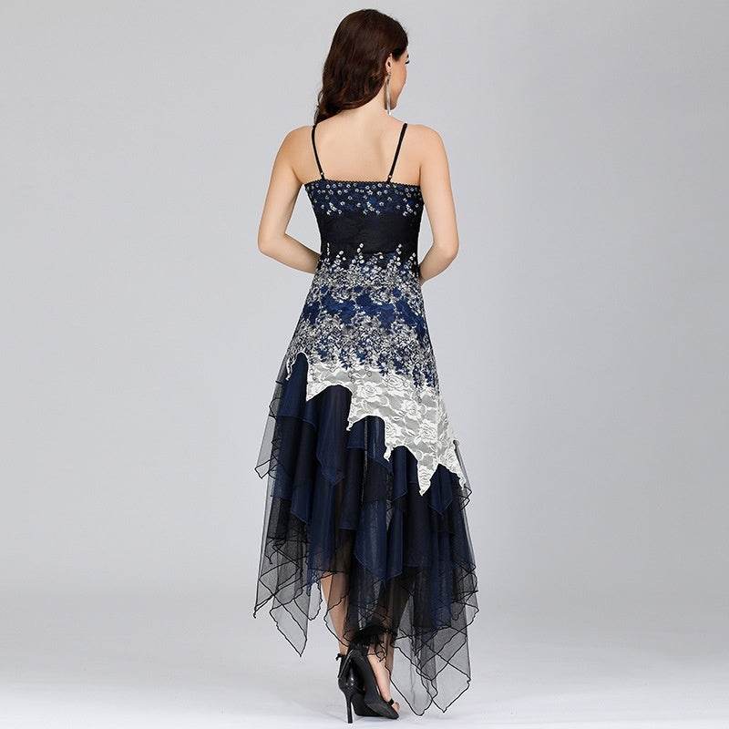 Tunic Women Party Dresses Shiny Rhinestones Sundress Costume - Mubimart