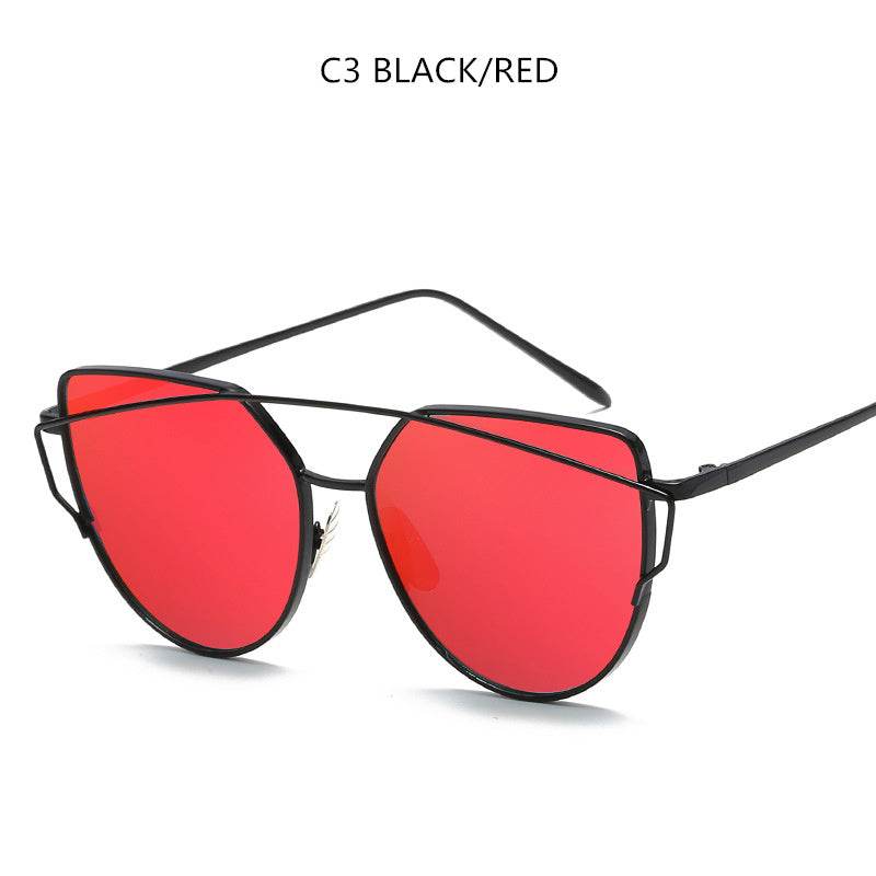 Cat Eye Sunglasses Cupronickel Frame Material Color Film Glasses Personalized Sunglasses Ladies Sunglasses - Mubimart