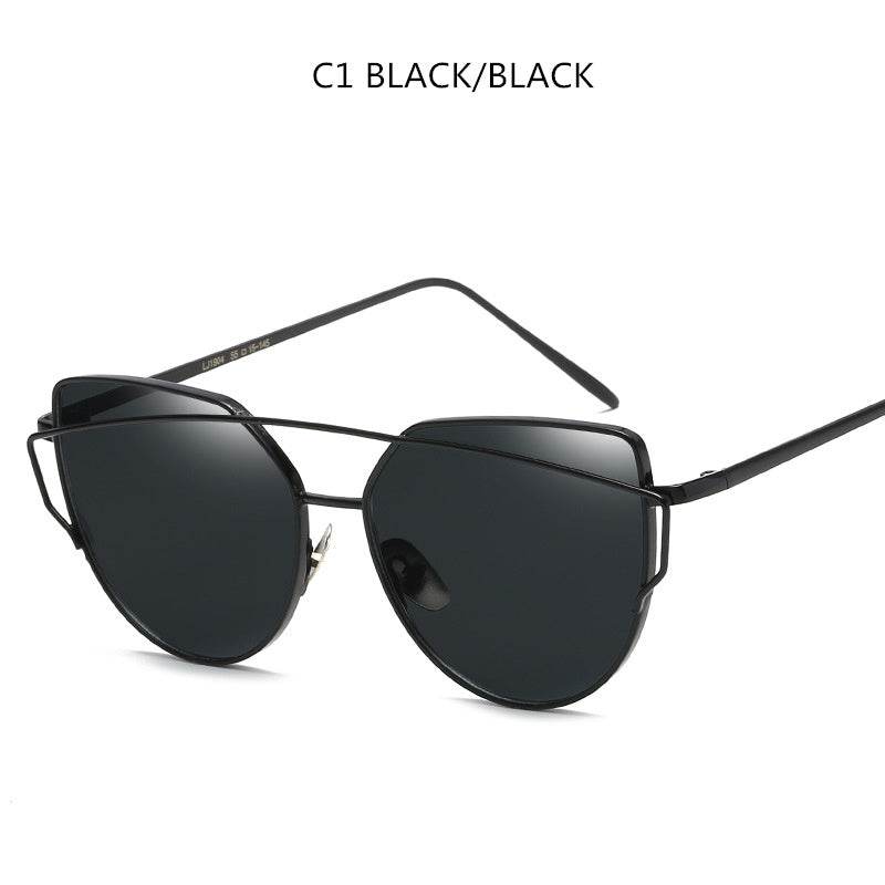 Cat Eye Sunglasses Cupronickel Frame Material Color Film Glasses Personalized Sunglasses Ladies Sunglasses - Mubimart