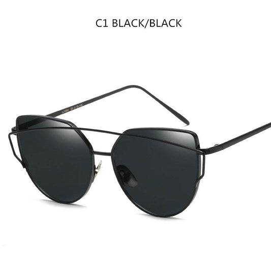 Cat Eye Sunglasses Cupronickel Frame Material Color Film Glasses Personalized Sunglasses Ladies Sunglasses - Mubimart