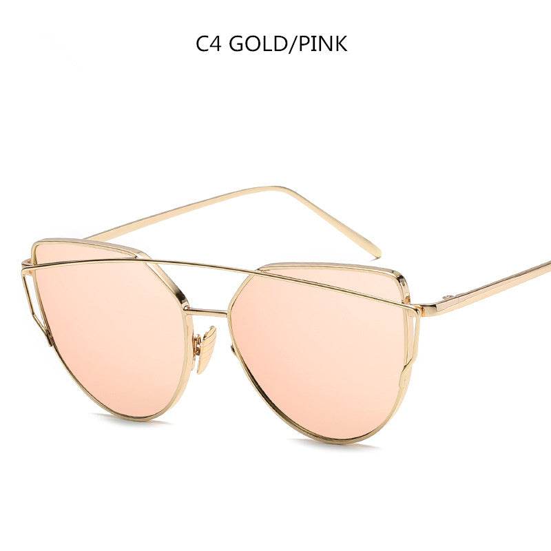 Cat Eye Sunglasses Cupronickel Frame Material Color Film Glasses Personalized Sunglasses Ladies Sunglasses - Mubimart