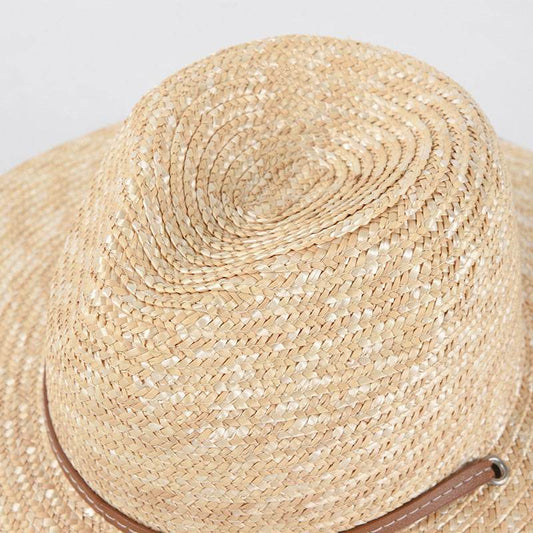 New Belt Strap Straw Sun Hat For Women Fashion Vacation Beach UV Hats WideBrim Panama Hats Outdoor Wholesale - Mubimart