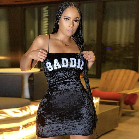 Baddie Alert Bodycon Dress - Mubimart
