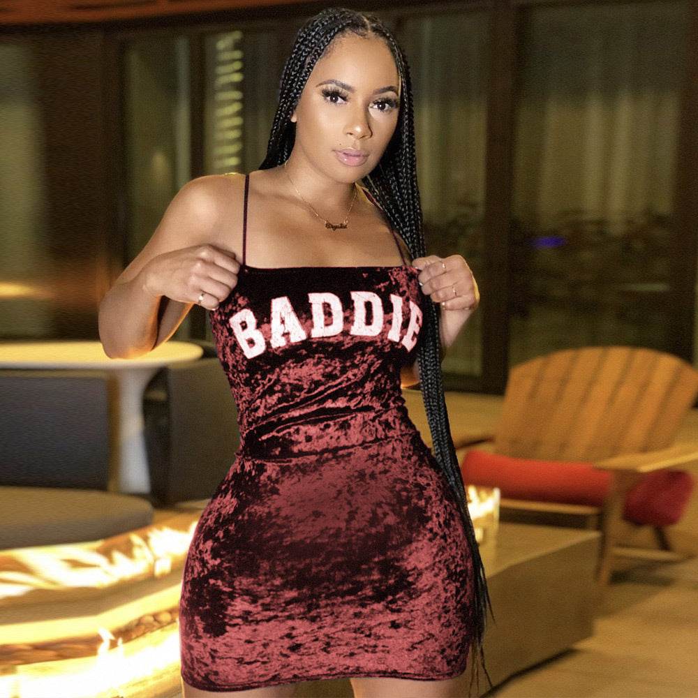 Baddie Alert Bodycon Dress - Mubimart