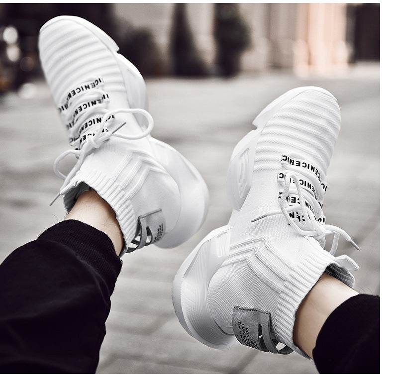 Socks Shoes Daddy Shoes Sports Shoes Men'S Large Size Trendy Shoes Casual Shoes - Mubimart