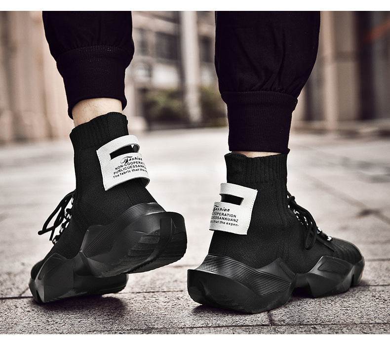 Socks Shoes Daddy Shoes Sports Shoes Men'S Large Size Trendy Shoes Casual Shoes - Mubimart