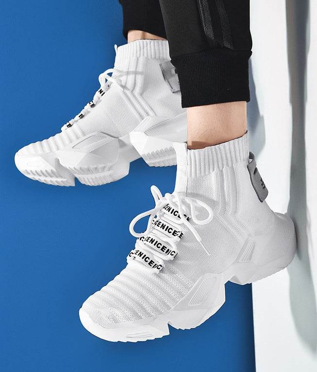 Socks Shoes Daddy Shoes Sports Shoes Men'S Large Size Trendy Shoes Casual Shoes - Mubimart