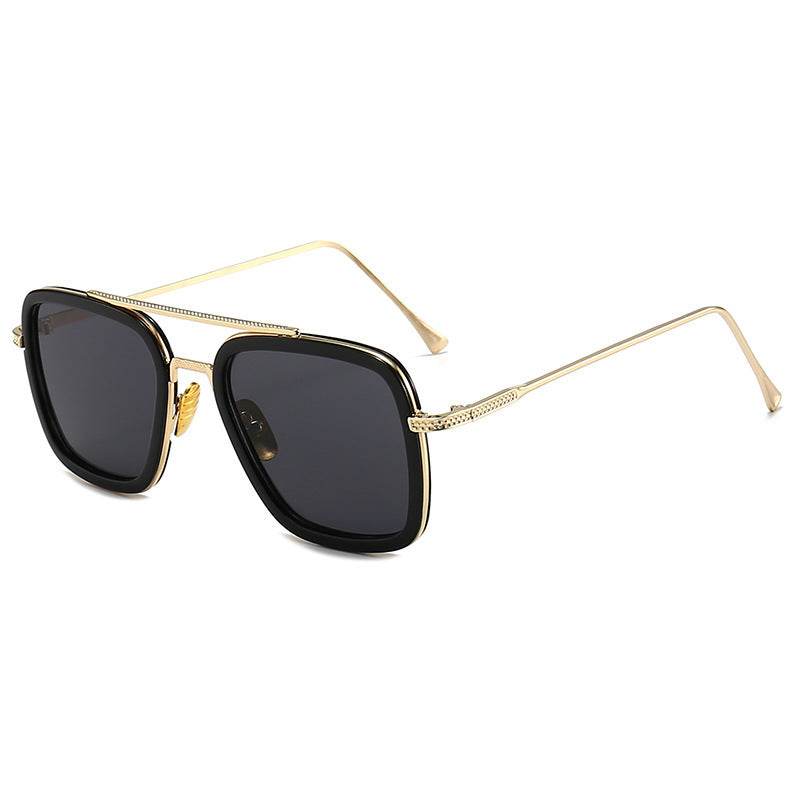 New Iron Man Sunglasses European and American Fashion Box Downey Same Sunglasses Mens Trendy Glasses Cross-border - Mubimart