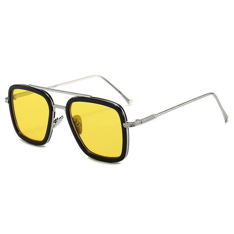 Neue Iron Man Sonnenbrille Europäische und amerikanische Mode Box Downey Gleiche Sonnenbrille Herren Trendy Brille Grenzüberschreitend