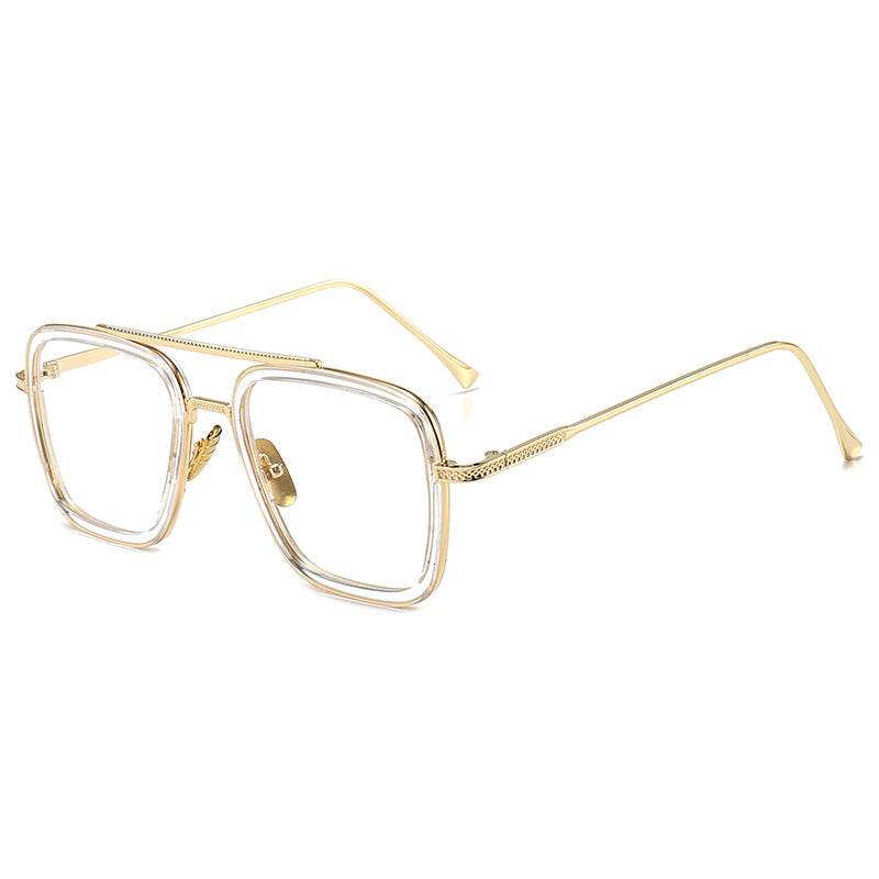New Iron Man Sunglasses European and American Fashion Box Downey Same Sunglasses Mens Trendy Glasses Cross-border - Mubimart