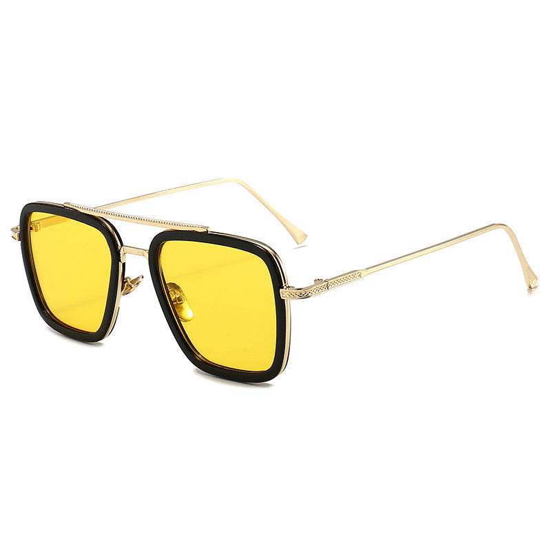 New Iron Man Sunglasses European and American Fashion Box Downey Same Sunglasses Mens Trendy Glasses Cross-border - Mubimart