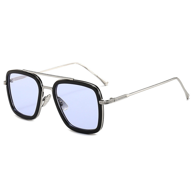 Neue Iron Man Sonnenbrille Europäische und amerikanische Mode Box Downey Gleiche Sonnenbrille Herren Trendy Brille Grenzüberschreitend