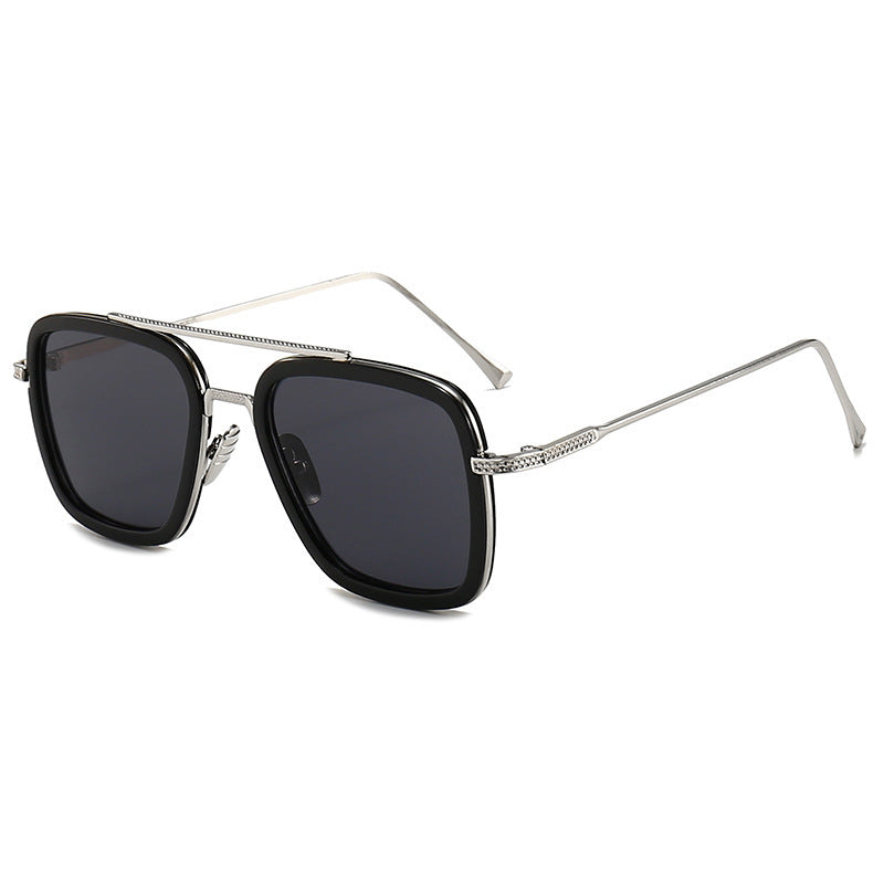 Neue Iron Man Sonnenbrille Europäische und amerikanische Mode Box Downey Gleiche Sonnenbrille Herren Trendy Brille Grenzüberschreitend