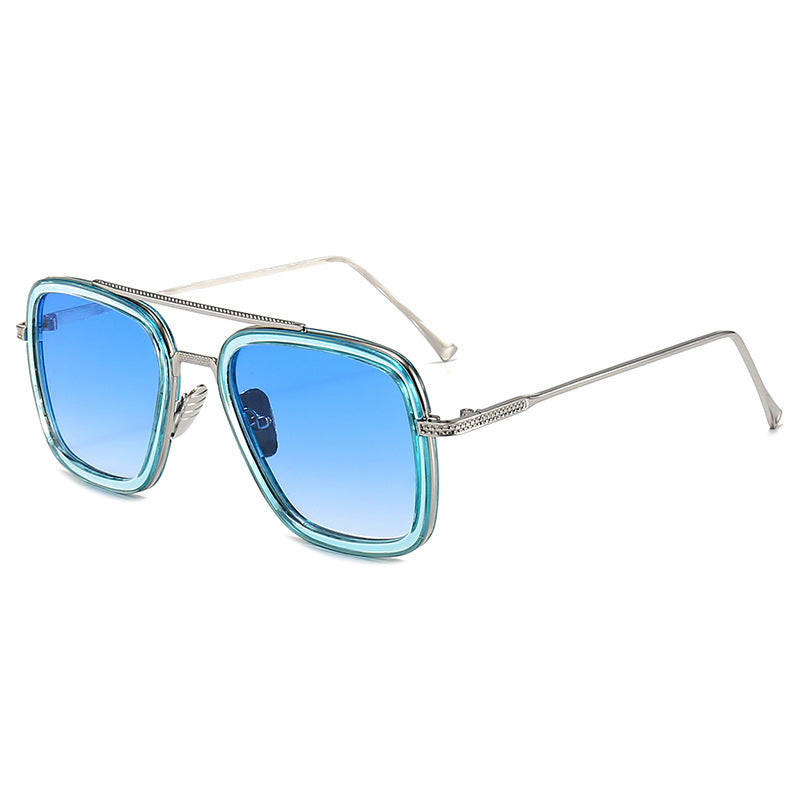 Neue Iron Man Sonnenbrille Europäische und amerikanische Mode Box Downey Gleiche Sonnenbrille Herren Trendy Brille Grenzüberschreitend