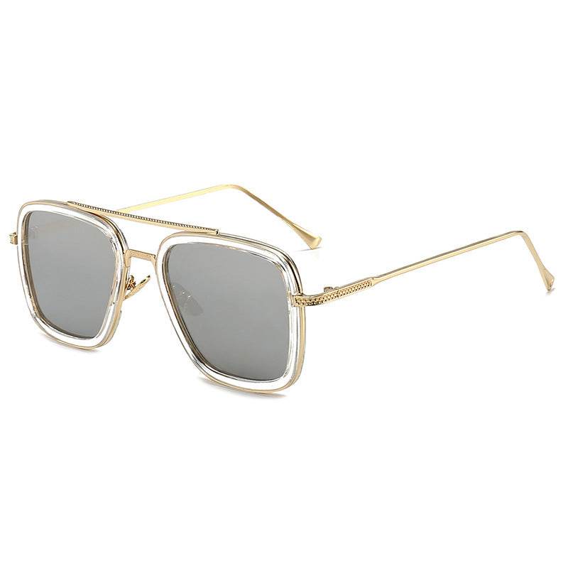 New Iron Man Sunglasses European and American Fashion Box Downey Same Sunglasses Mens Trendy Glasses Cross-border - Mubimart