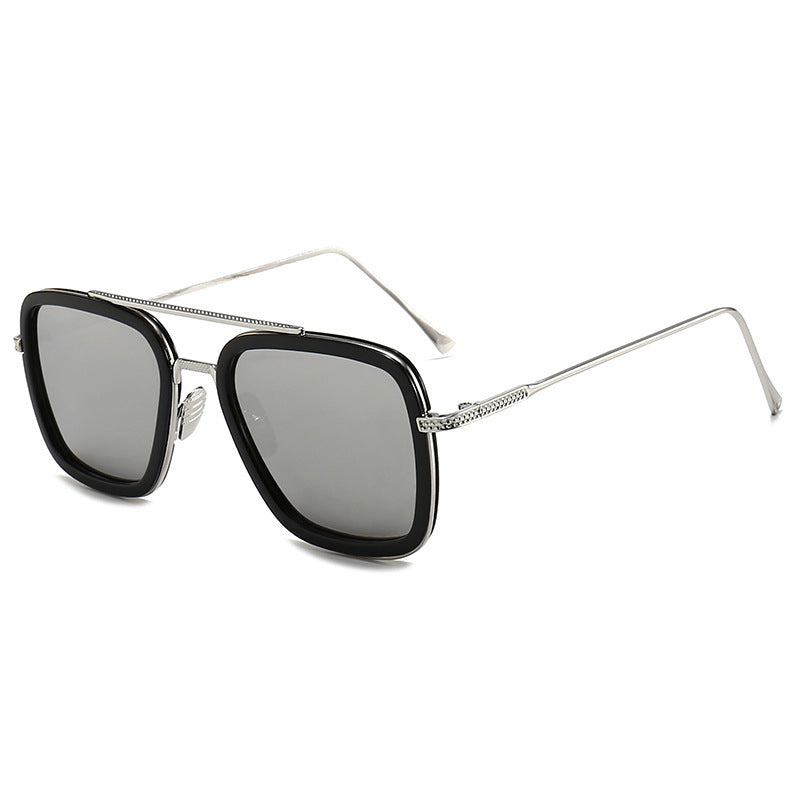 Neue Iron Man Sonnenbrille Europäische und amerikanische Mode Box Downey Gleiche Sonnenbrille Herren Trendy Brille Grenzüberschreitend