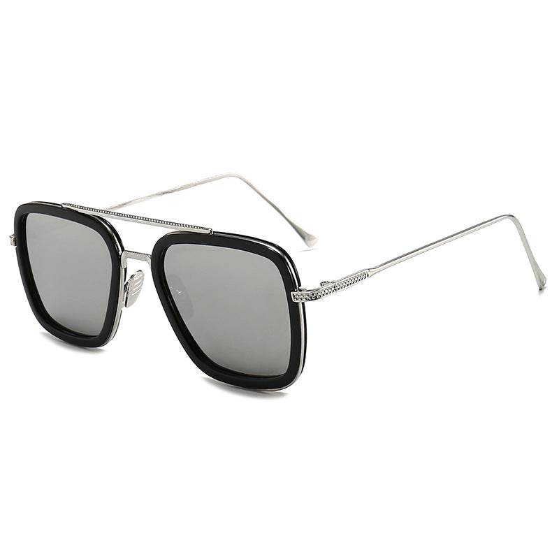 New Iron Man Sunglasses European and American Fashion Box Downey Same Sunglasses Mens Trendy Glasses Cross-border - Mubimart