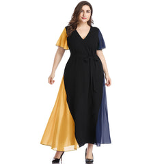 Plus Size Long Dress Women Maxi Gown Summer - Mubimart -  