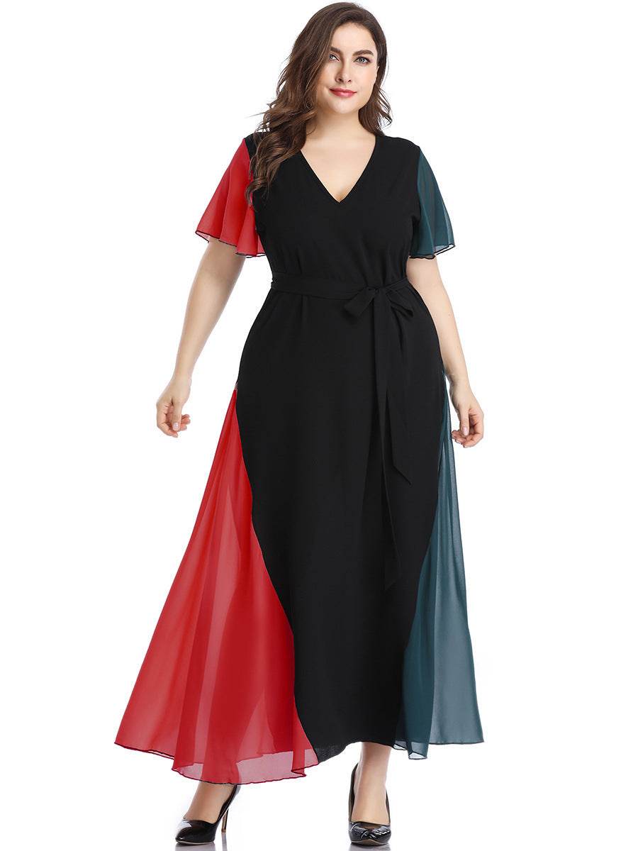 Plus Size Long Dress Women Maxi Gown Summer - Mubimart