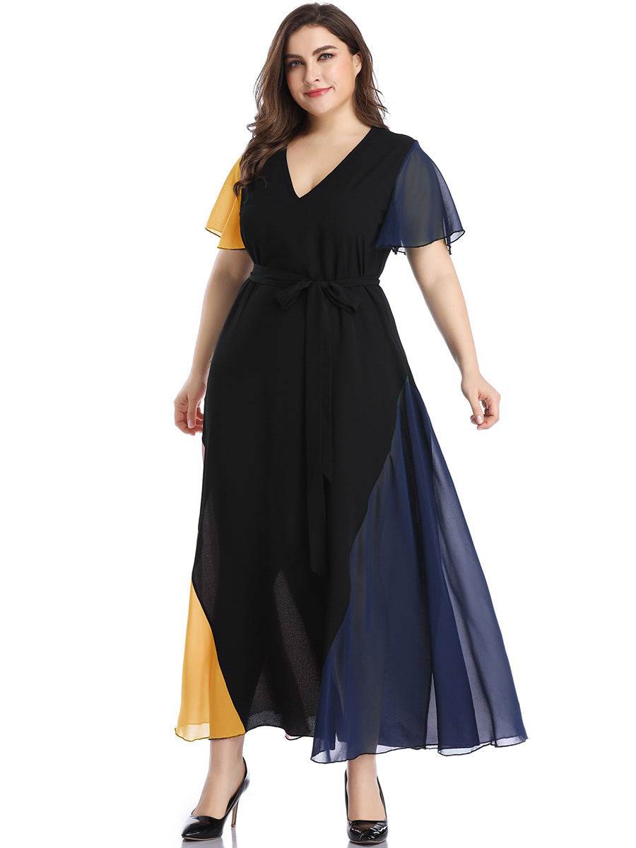 Plus Size Long Dress Women Maxi Gown Summer - Mubimart