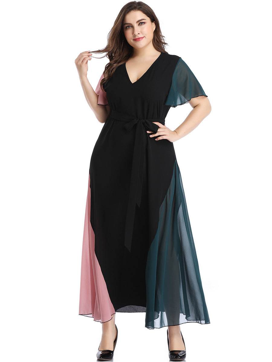 Plus Size Long Dress Women Maxi Gown Summer - Mubimart