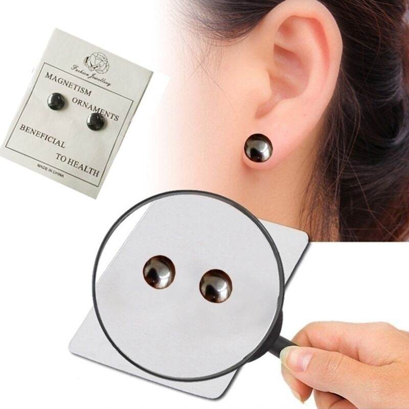 Magnetic Black Earrings For Men And Women - Mubimart