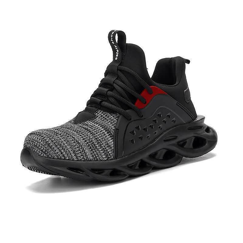 Safety Shoes Trainers Steel Toe Cap Work Boots Breathable Lightweight Durable Smash-proof Construction Running Sport Sneakers - Mubimart