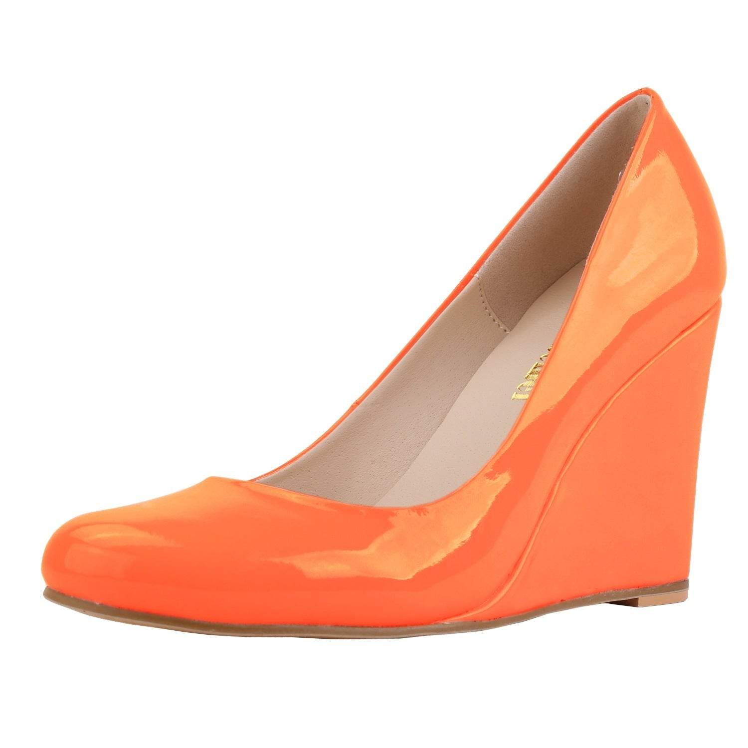Womens Pumps Shoes Wedge High Heels Pointed Toe - Mubimart