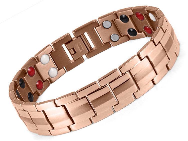 Anion Bracelet 15Mm Detachable Double Row Magnet Anion MenS Bracelet Anion Bracelet 15MM Detachable Double Row Magnet Anion Mens Bracelet - Mubimart