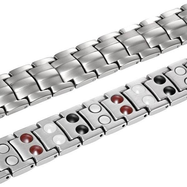 Anion Bracelet 15Mm Detachable Double Row Magnet Anion MenS Bracelet Anion Bracelet 15MM Detachable Double Row Magnet Anion Mens Bracelet - Mubimart