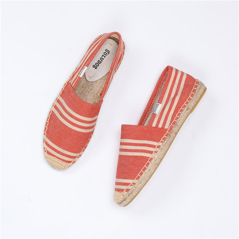 Espadrilles met één been en vissersschoenen