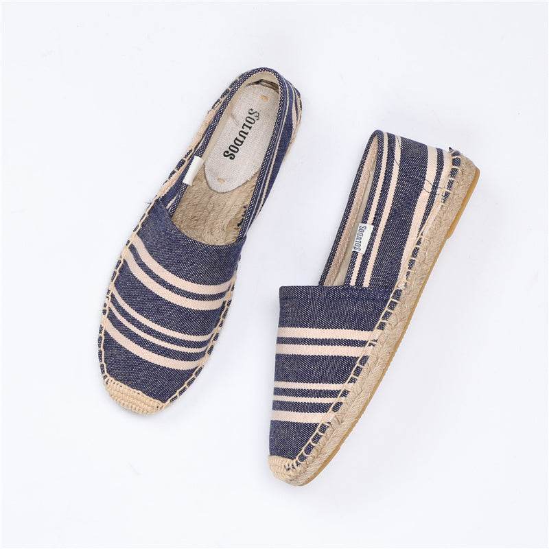 One Legged Straw Espadrilles Fisherman Shoes - Mubimart