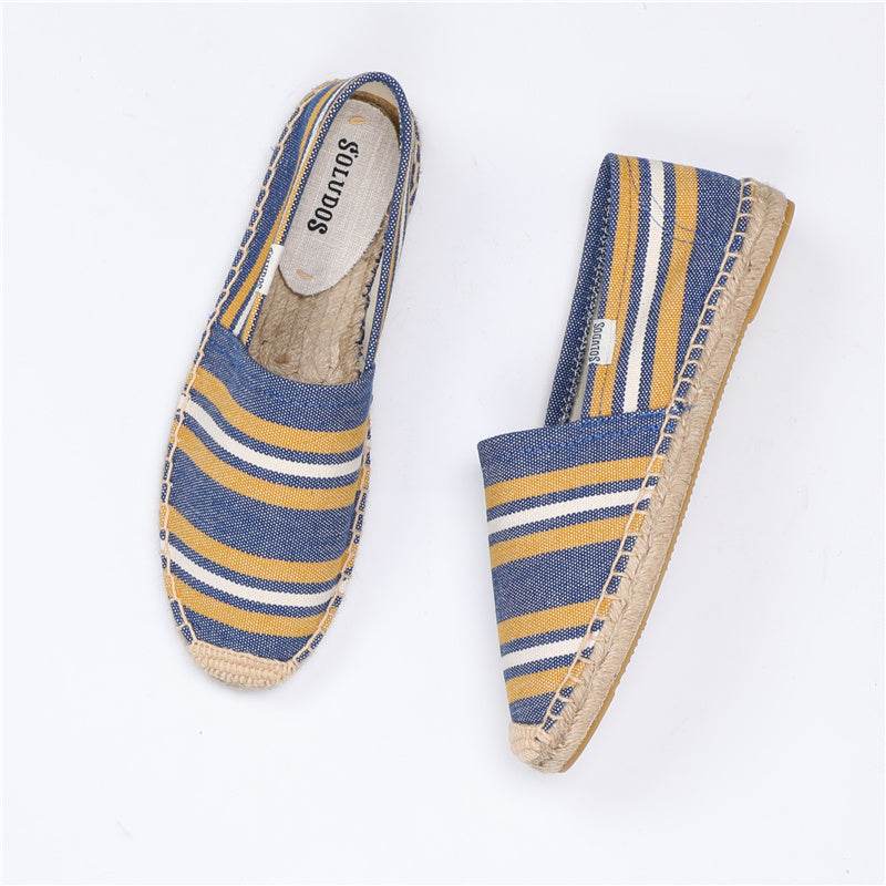 One Legged Straw Espadrilles Fisherman Shoes - Mubimart