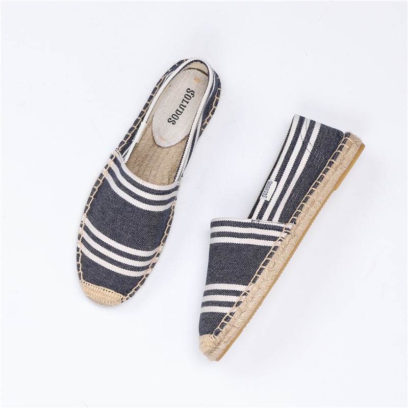 One Legged Straw Espadrilles Fisherman Shoes - Mubimart