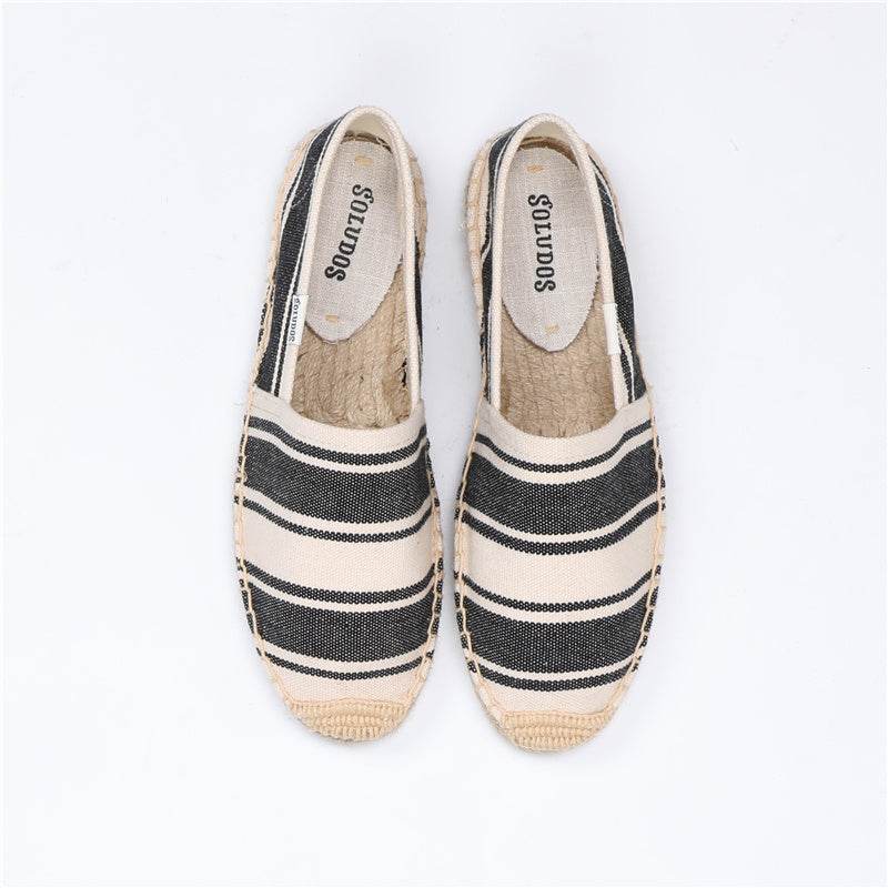 One Legged Straw Espadrilles Fisherman Shoes - Mubimart