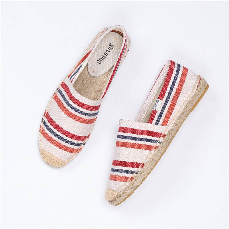 One Legged Straw Espadrilles Fisherman Shoes - Mubimart