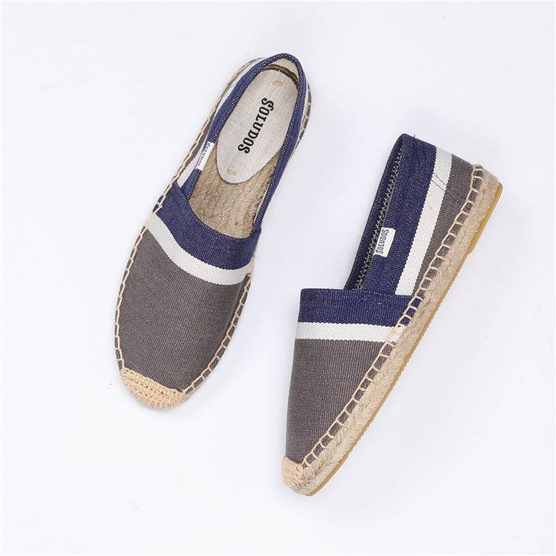 One Legged Straw Espadrilles Fisherman Shoes - Mubimart