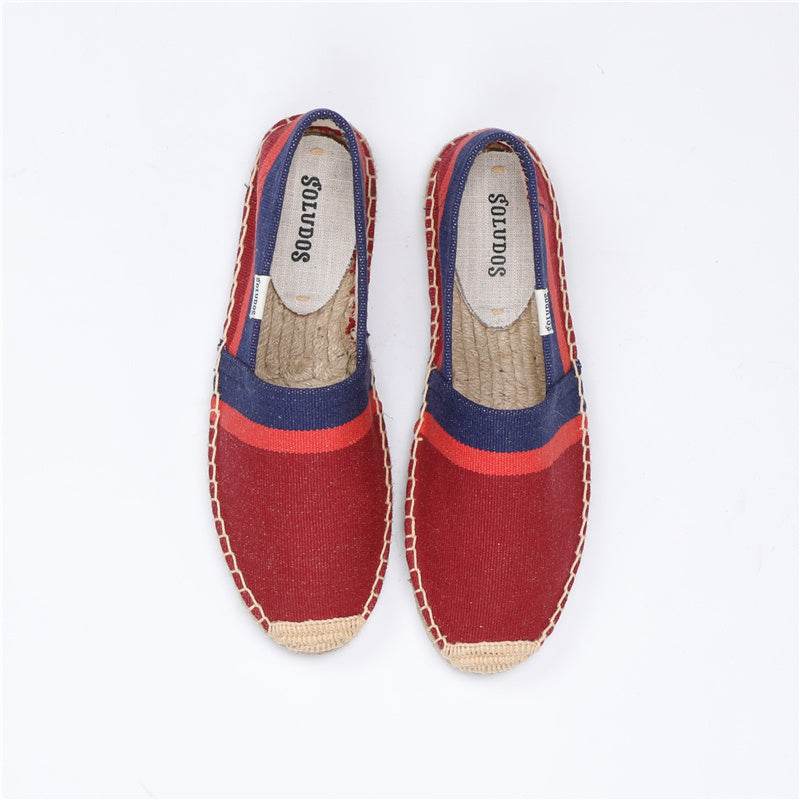 One Legged Straw Espadrilles Fisherman Shoes - Mubimart
