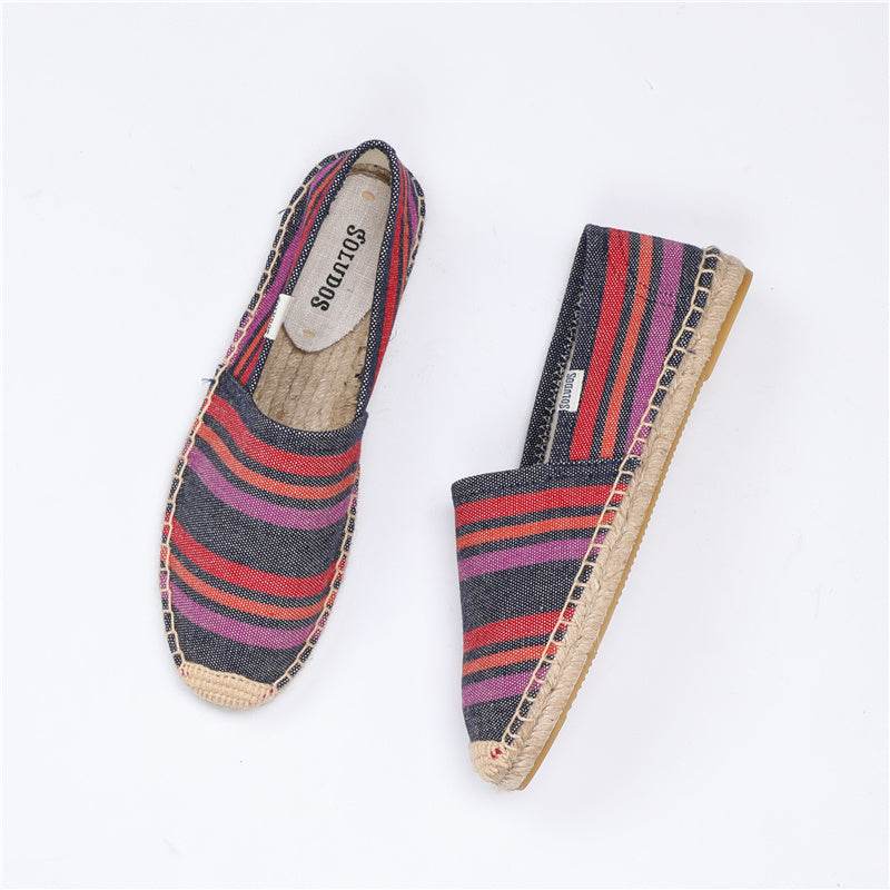 One Legged Straw Espadrilles Fisherman Shoes - Mubimart